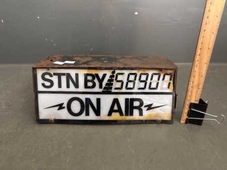 Vintage Stand By On Air 58907 Studio Recording Sign