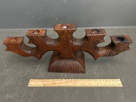 Swedish 5 Branch Wood Candle Holder