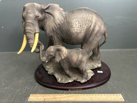 The Fine Arts Collection Resin Elephant & Child