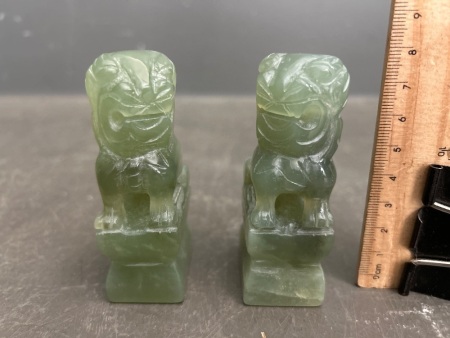 2x Jade Foo Dogs