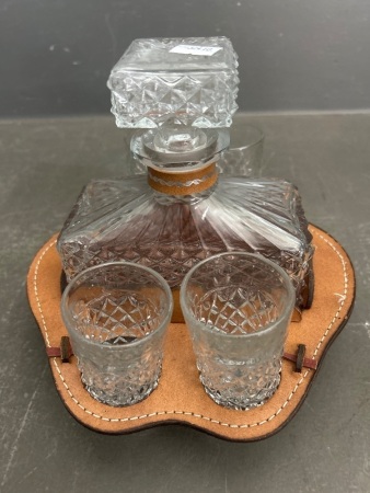 Vintage Vermont Decanter Glass Set