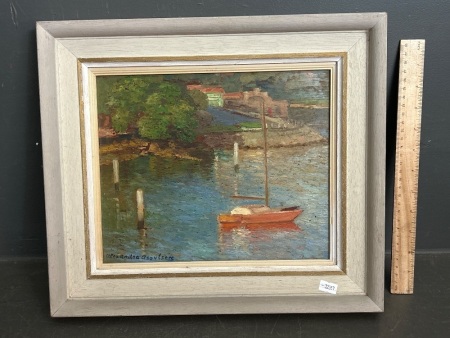 Alexandra Asovtseff Neutral Bay Wharf Oil on Board