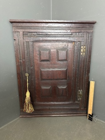 Early Corner Mounted Cupboard with Pegged Joints