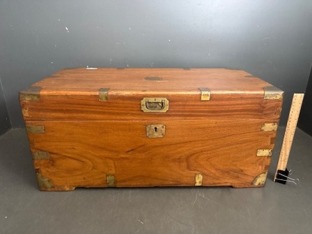 Camphor Wood Blanket Box with brass fittings