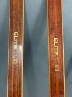 Pair of Vintage Timber & Bamboo Norwegian Snow Skis & Poles - 4