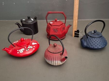 Mixed Box Lot of Various Tea Pots & Caddy