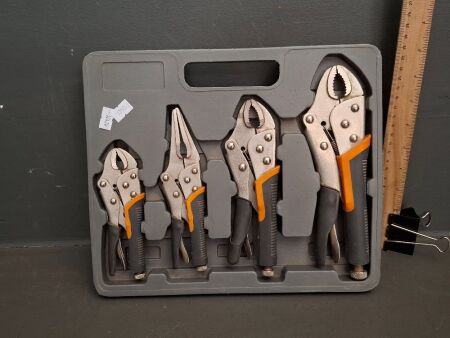 4x Locking Plier Set - In Good Condition