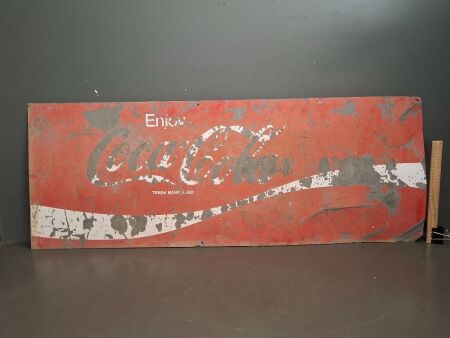 Vintage Metal Enjoy Coca Cola Sign