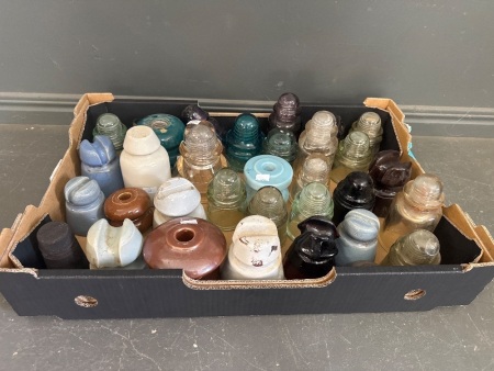 Assortment of Vintage Insulators 