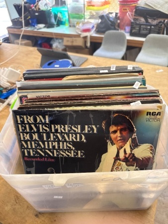 Large Lot of Elvis Presley Vinyl Records