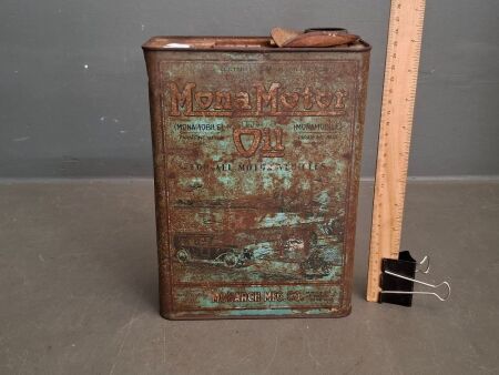 Vintage Mona Motor Oil Tin