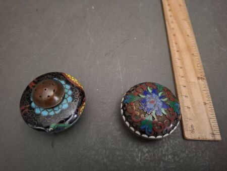 1 x Vintage Cloisonne Pots - 1 x Chanpleve