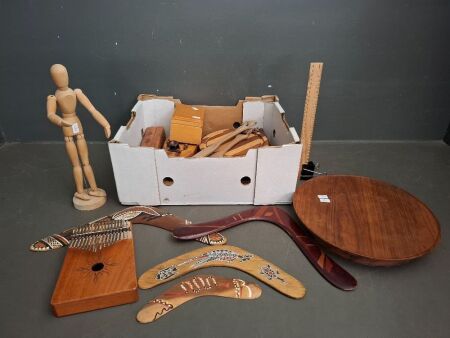 Large Mixed Wooden Mid Century Decorator Lot