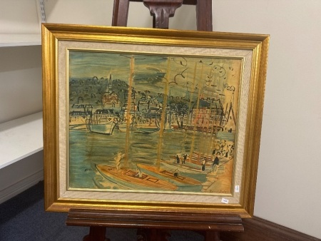 Le Bassin De Deauville by Raoul Dufy - app 630 x 540