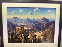 Original Olga Gamer-Morris Oil on Board Bright Morning Glass House Mountains - 2