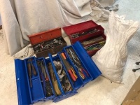 Three Toolboxes with Tools
