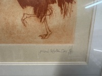 Frank Hodgkinson Ostrich Etching - 3