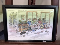 The Blokes do the Shopping Print by Colin Parker