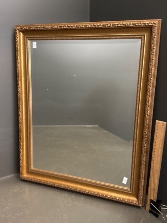 Gold Trim Rectangular Mirror