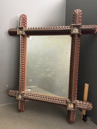 Unique Antique Wooden Mirror