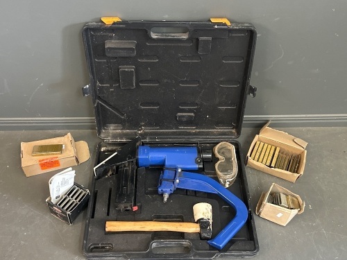 T and G Floor Stapler Gun and Staples